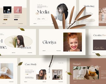 Gloriya Media Kit Presentation with PowerPoint, Keynote, Google Slides, InDesign