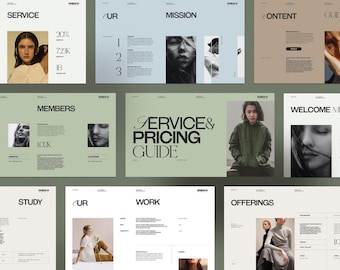 Service Guide Presentation with Canva, InDesign