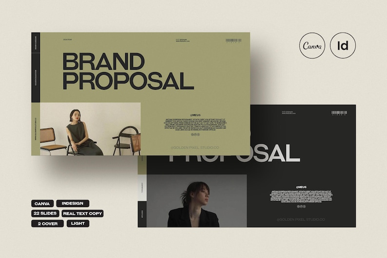 Proposal Video Color Creative Design, Brand Proposal Template With Canva, Indesign - Etsy