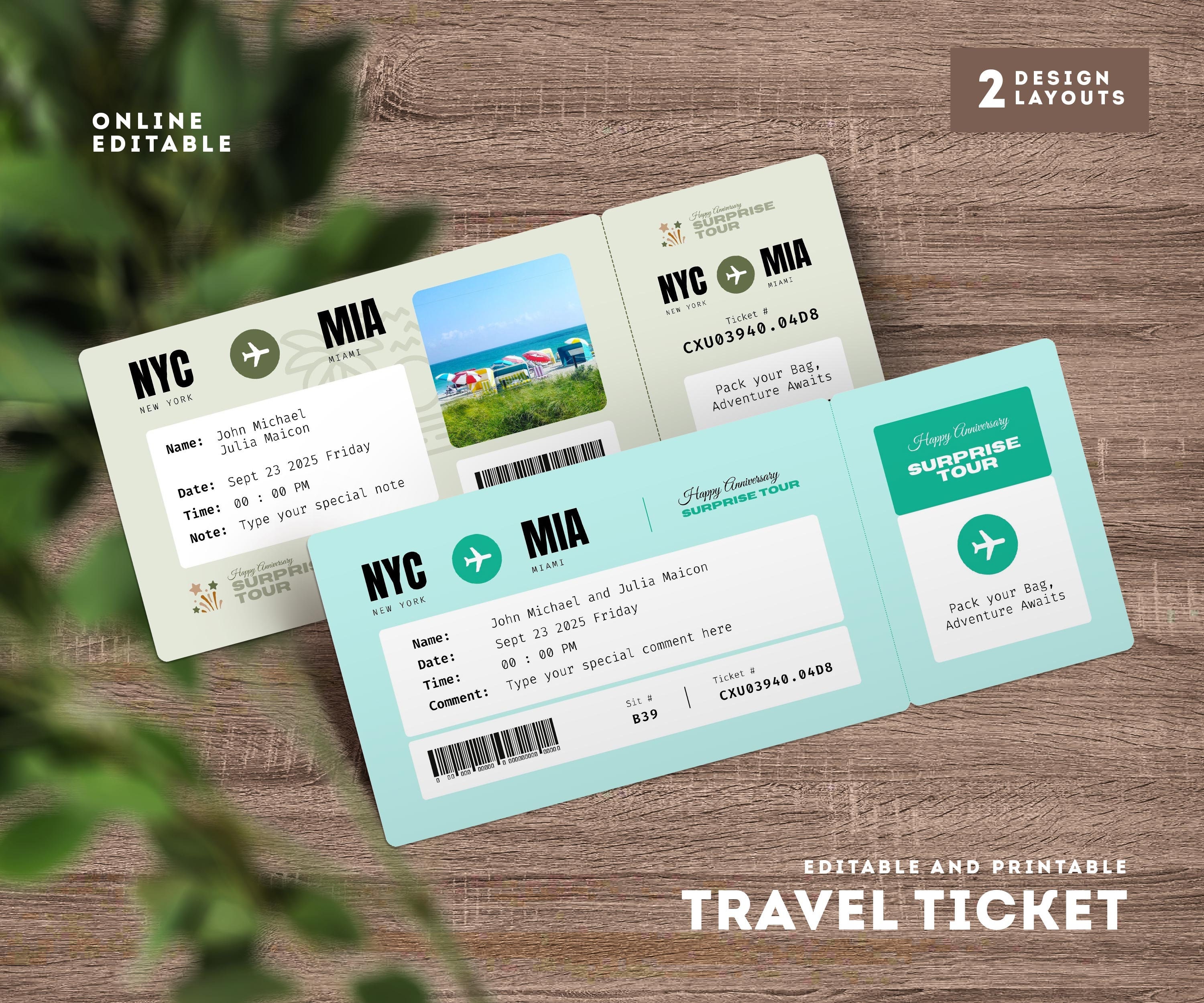 Canva Ticket Template