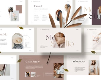 MeStudio Media Kit med Canva PowerPoint Keynote Google Presentationer-mall