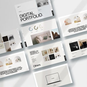 May include: A digital portfolio website with a white background and black text. The website features a variety of images and text, including a section titled "Others".