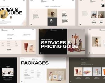 Services & Pricing Guide Template with Canva, PowerPoint, Google Slides, Keynote