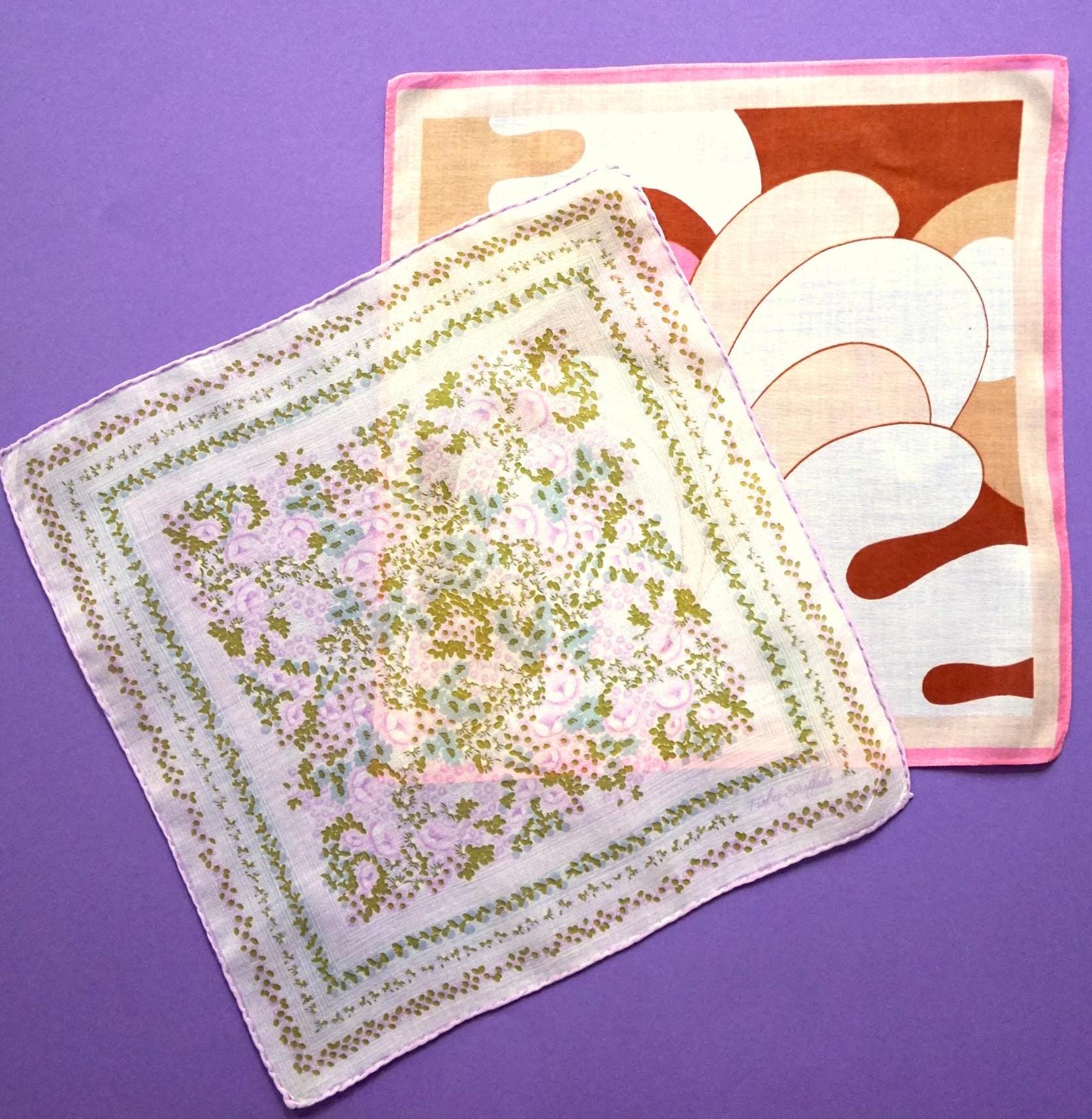 Foulard Vintage En Soie Fisba Stoffels - Italie - Multicolore à Motifs Géométriques - Occasion Bon état