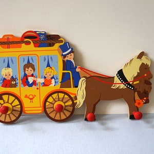 Mertens kunst postkoets kapstok haakrek nr. 3147 voor de kinderkamer