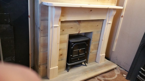 Art Deco Arts And Crafts Style Fire Surround Fireplace In Real Etsy