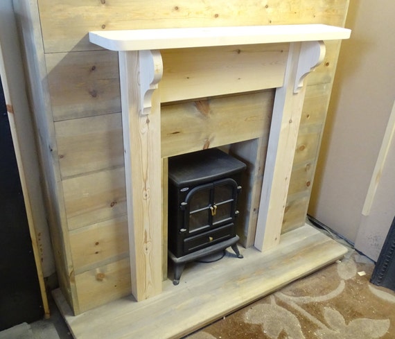 Real Pine Small Fireplace Fire Surround For Bedroom Kitchen Etsy