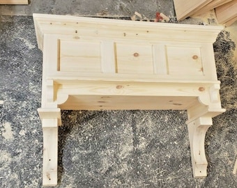 PINE COOKER HOOD over aga kitchen unit