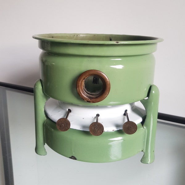 Vintage green enamel stove