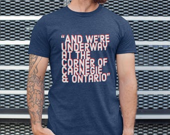 We're Underway at The Corner of Carnegie & Ontario Unisex Tee