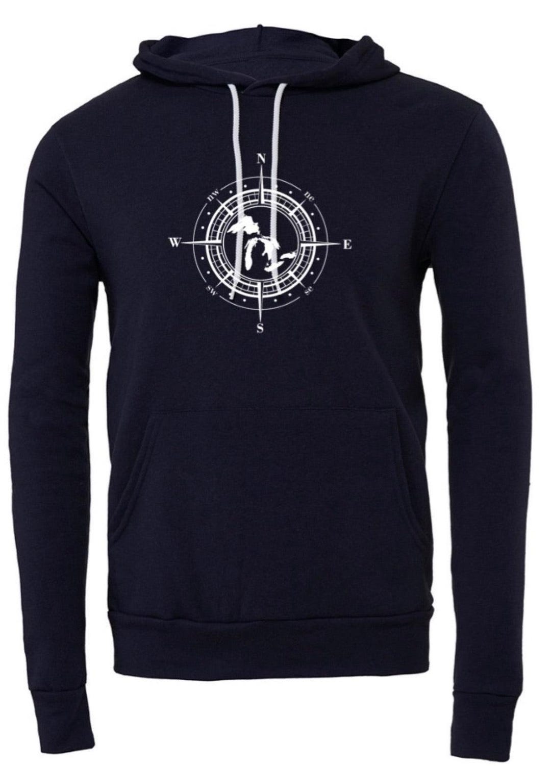 Hoodie with logo compass