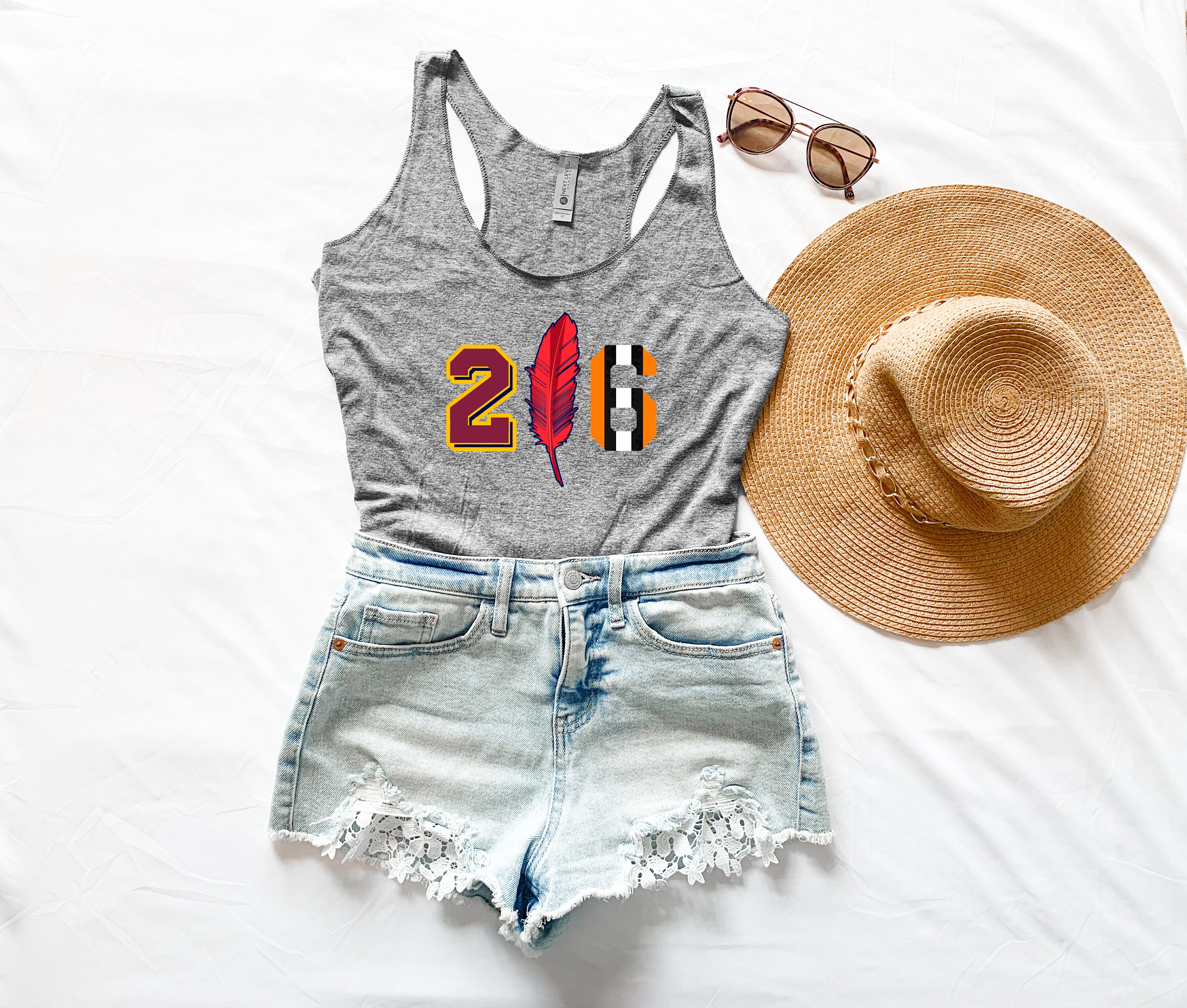 216 Cleveland Sports Tank - Women's Racerback, Soft Triblend