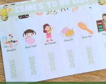 Personalized Daily Planner for Kids To-do List for Children Morning Routing Planner For Kids Daily Task List Printable Parenting Tool