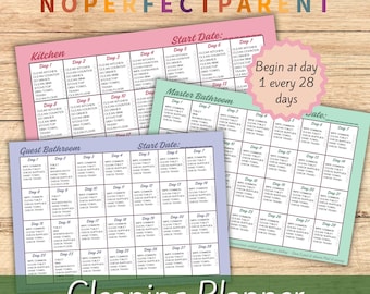 Cleaning Planner Printable Cleaning Schedule Daily Checklist Routine Planner Household Cleaning Chart Home Organization Minimalist printable