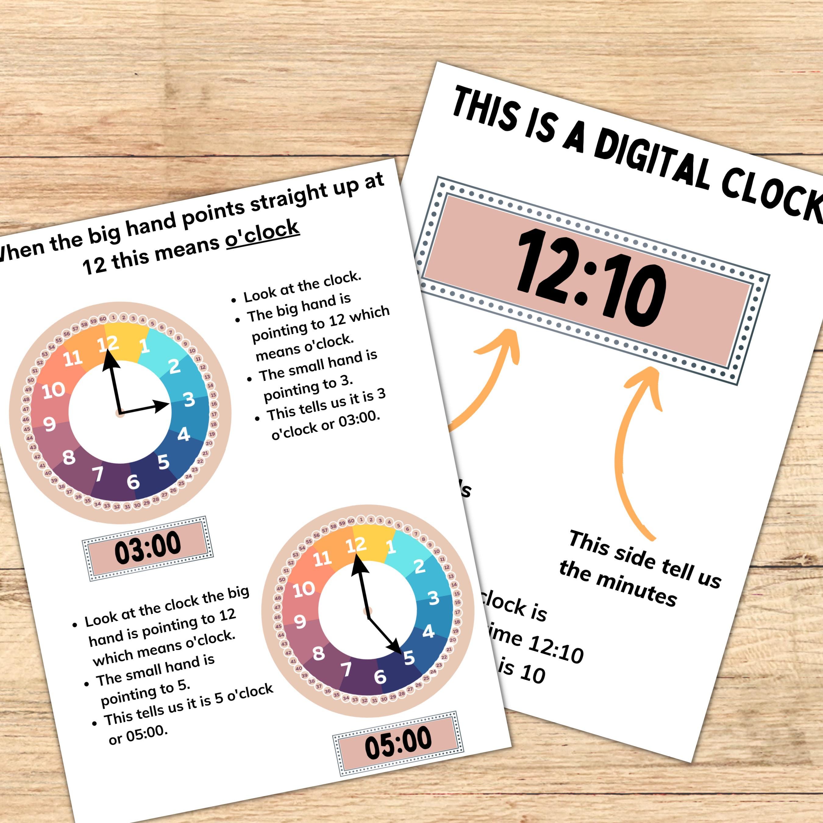 Clock Children.pdf Clock Worksheets & Lessons for Children Printable to Teach Time Telling ...