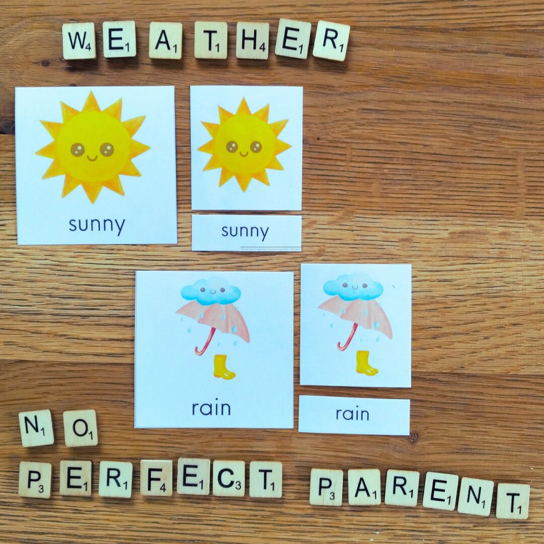 3 Part Weather Flashcards - Preschool Learning - Home School Activities ...