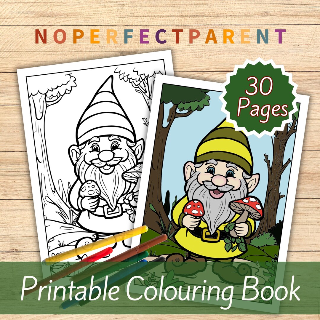 Printable Gnome Coloring Pages for Kids Fun and Whimsical Gnome