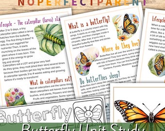 Schmetterling Lebenszyklus Studie für Kinder | Aktivitäten und Arbeitsblätter zum Ausdrucken | Spaß Wissenschaft Lernen | Heimatschule