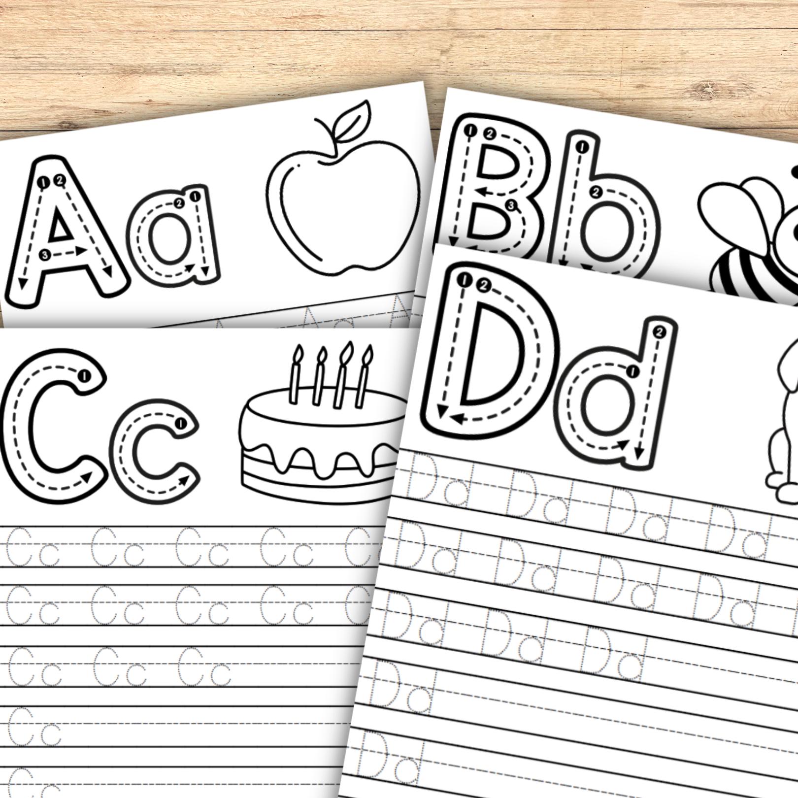 Printable Letter Tracing Worksheets for Kids and Toddler Handwriting ...