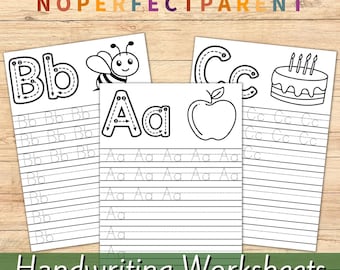 Printable Letter Tracing Worksheets for Kids and Toddler Handwriting Worksheets For Home School Fine Motor Activity for Children Handwriting