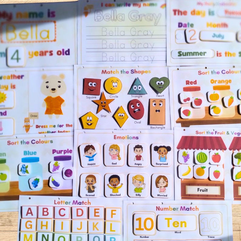 Number tracing and counting page featuring numbers 1 through 10 with associated counting objects.