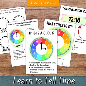 Learn to Tell Time programme| 40+ Page printable for kids| Teach Kids Time| Teaching the clock| Homeschool Unit| Printable| Instant Download