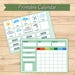 Printable Perpetual Calendar | Days of the Week Chart | Weather Chart ...