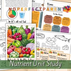 Printable Nutrition Curriculum for Kids | Teach Healthy Eating Habits | Fun Worksheets, Food Groups, Meal Planning | Homeschool
