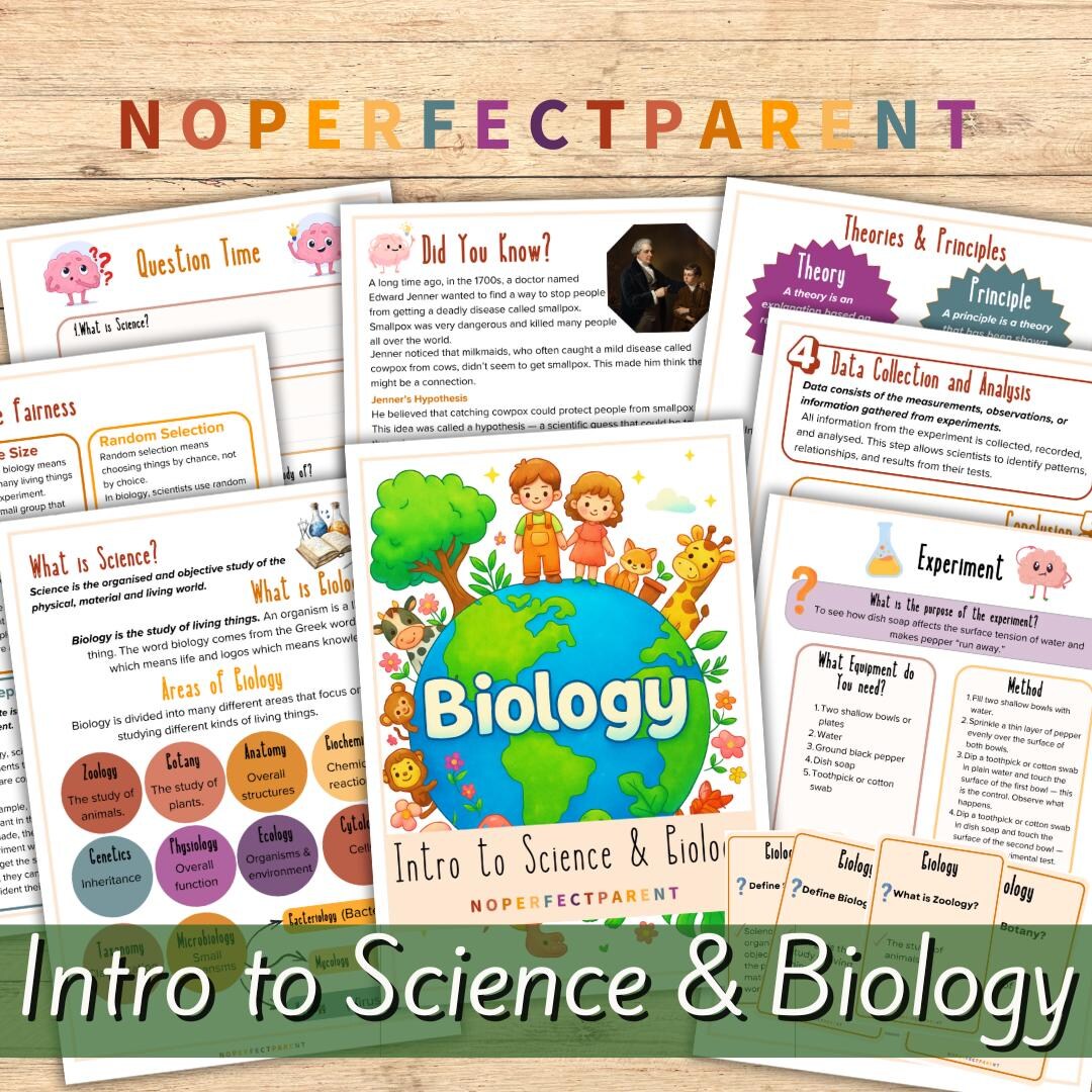 Intro to Science and Biology Unit Study for Kids Printable Science ...