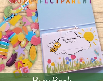 Busy Binder For Toddler| My First Busy Binder| Toddler Activity Printable|