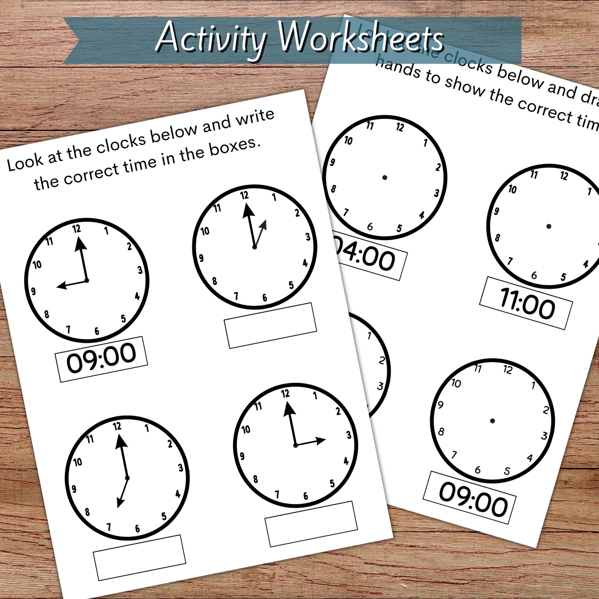 Learn to Tell Time Programme 40 Page Printable for Kids Teach Kids Time ...
