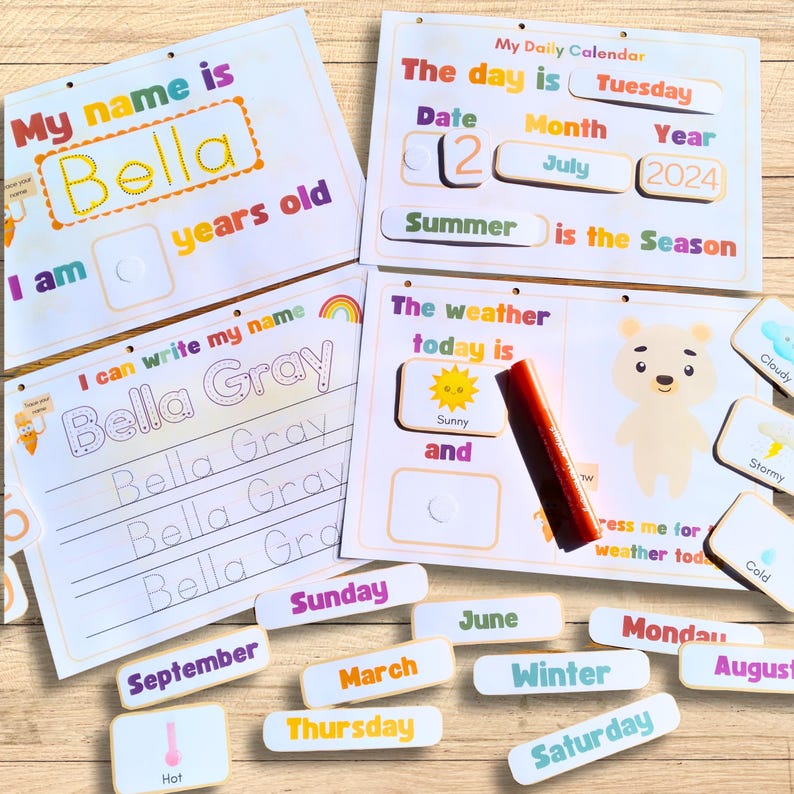 Interactive alphabet activity sheet displaying uppercase and lowercase letters with corresponding images for each letter