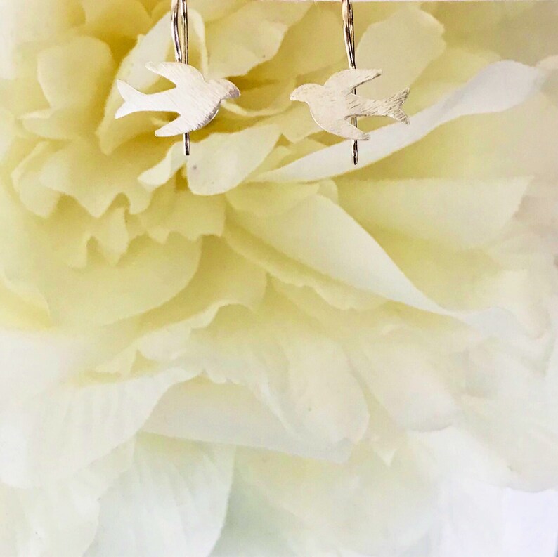 Love Birds Earrings SOLID STERLING SILVER