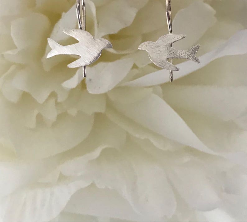 Love Birds Earrings SOLID STERLING SILVER