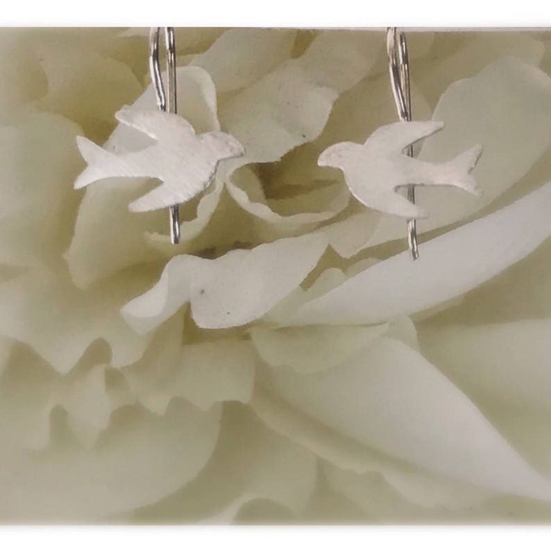 Love Birds Earrings SOLID STERLING SILVER