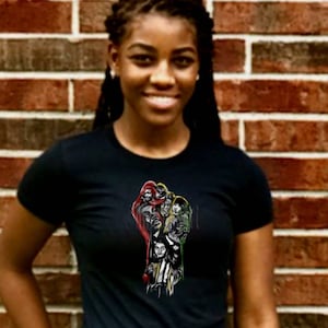 Knowledge Is Power Fist - Lady's T-Shirt Black Lives Matter, Free Speech, Civil Rights, Martin Luther King, Rosa Parks, Malcolm X, Mandela,