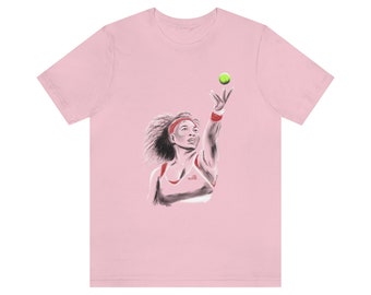 Camiseta de Serena Williams / Serena Williams sirve / Camiseta con dibujo gráfico / Camiseta unisex / Ropa de leyenda del tenis