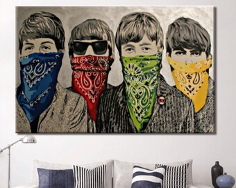 Beatles Canvas Etsy