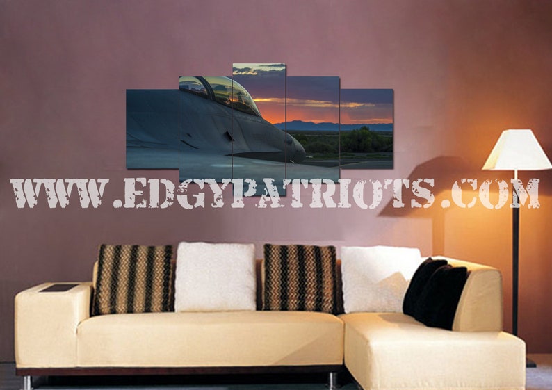 Fighter Jet At Sunset Military Wall Art Army Rangers Patriotic Navy Seals Decor Us Marines