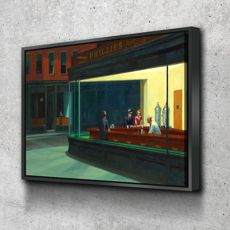 Nighthawks 1942 Leinwand Kunstdruck von Edward Hopper Etsy