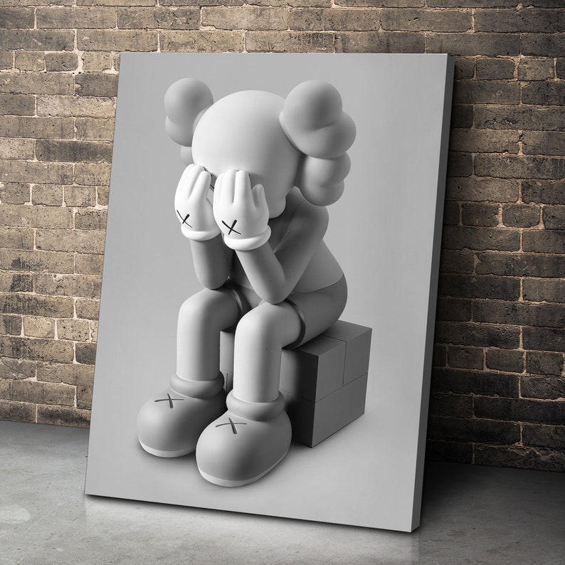 KAWS Doll Canvas Hypebeast Poster Canvas Wall Art Print Ready Etsy