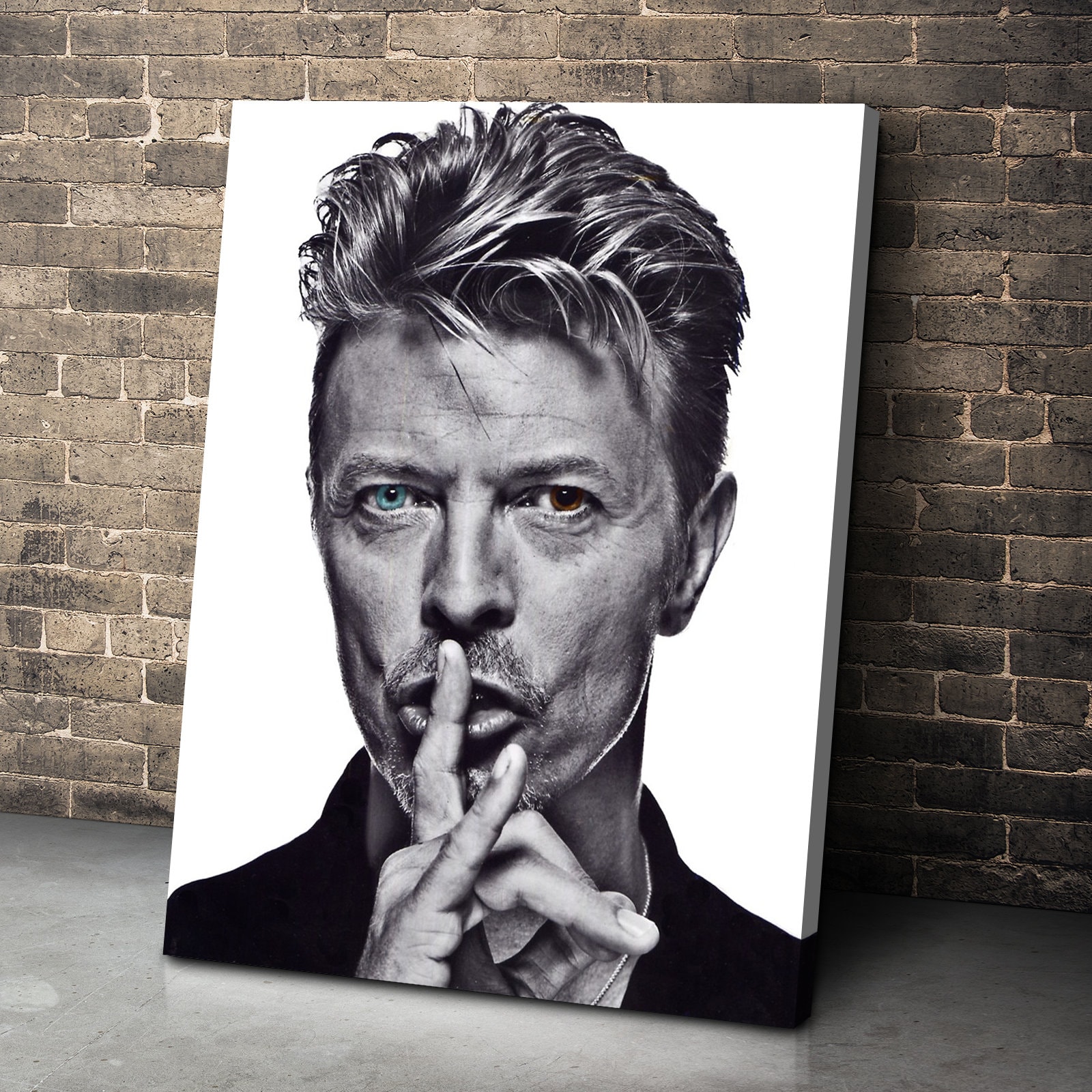David Bowie Shhh Black and White Large Poster Art Print Gift Multiple Sizes 
