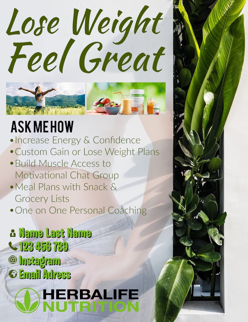 EDITABLE Herbalife Flyer Lose Weight Lose Weight Running Etsy
