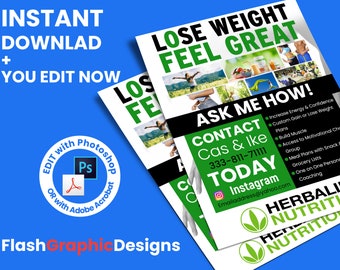 Editable HerbaLife Fitness Flyer Template (Digital Download)