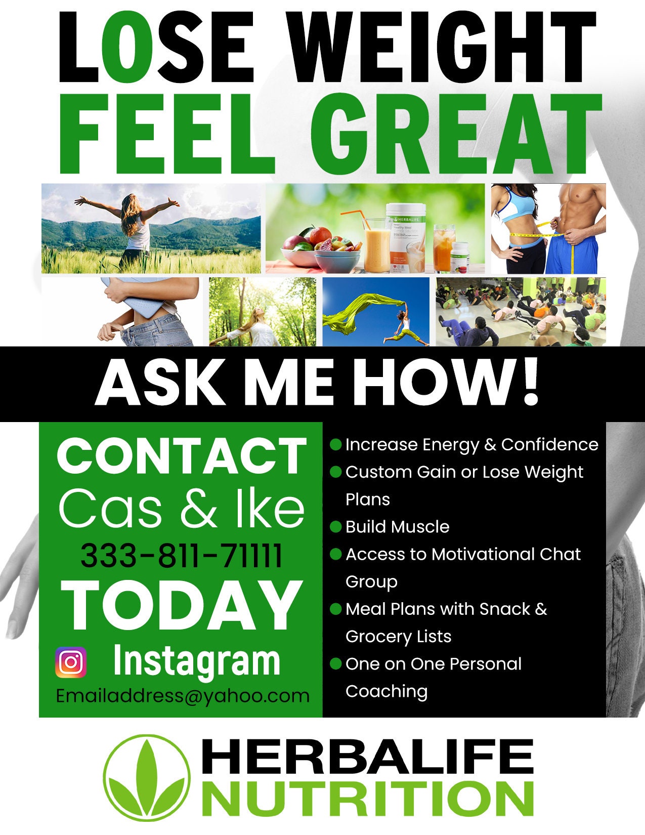 EDITABLE Herbalife Flyer Fitness Flyer Lose Weight Running Etsy