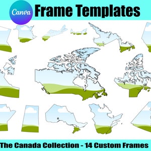 The Canada Collection Bundle Canva Drag and Drop Digital Frames