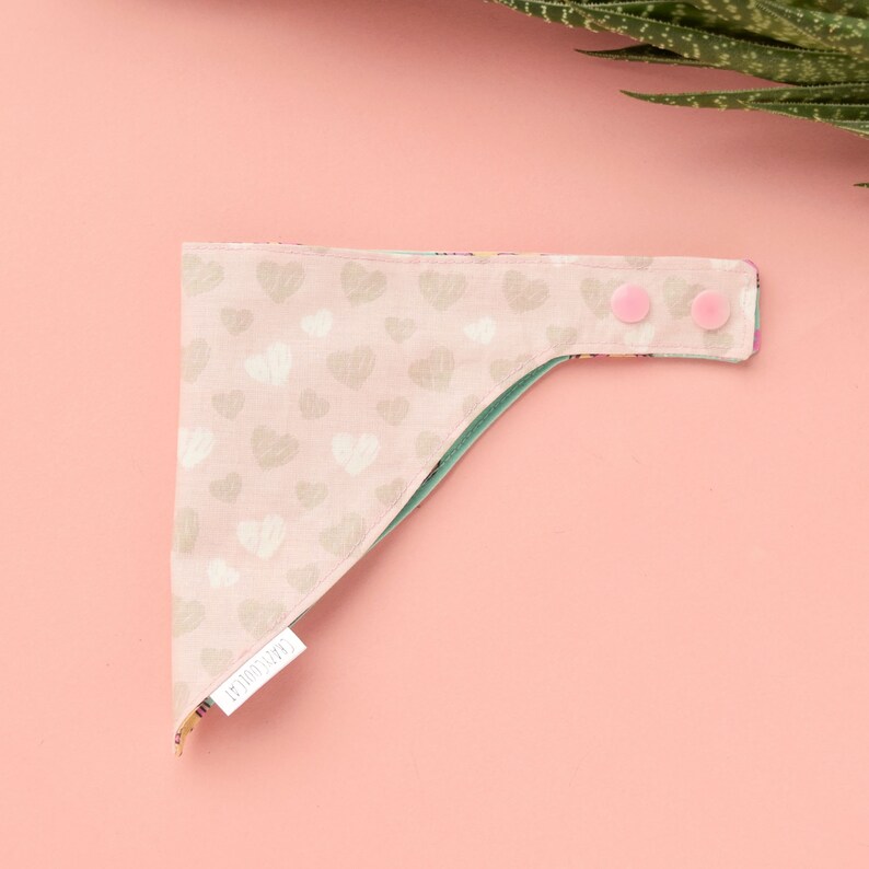 Pizza Love Cat Bandana Reversible Valentine's Day Etsy