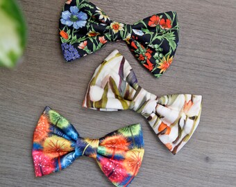 Pack of 3 Pet Bowties - Spring Cat Bowtie Set - Flower Dog Bow Ties - Bundle Of Three Summer Bowties - Fall or Autumn Bowtie for Dogs