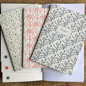 A6 Notebooks : Winter Twigs designs. 32 blank pages for notes, lists, sketches & doodles.