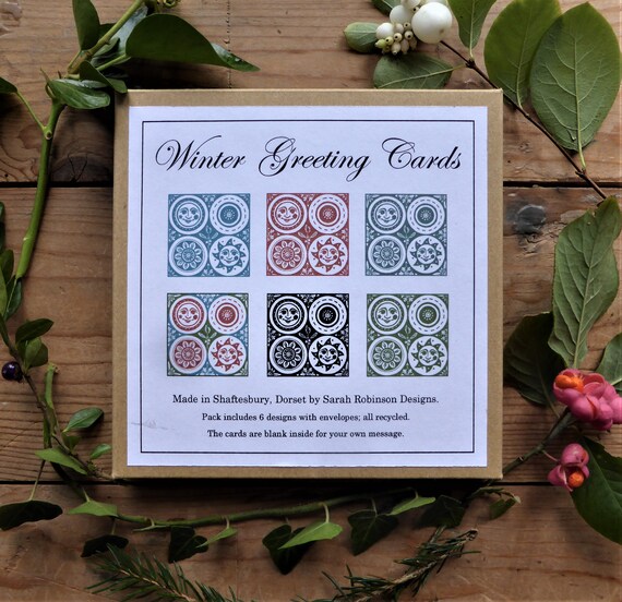 Christmas Card Pack Winter Solstice Cards Yule Greeting Etsy